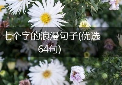 七个字的浪漫句子(优选64句)