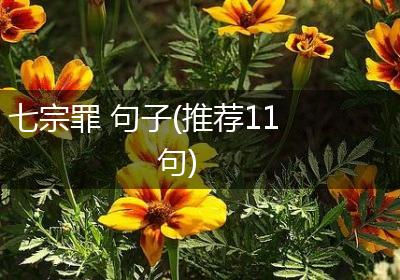七宗罪 句子(推荐11句)
