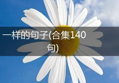 一样的句子(合集140句)