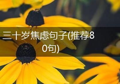 三十岁焦虑句子(推荐80句)