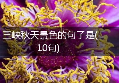 三峡秋天景色的句子是(10句)