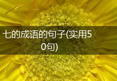 七的成语的句子(实用50句)