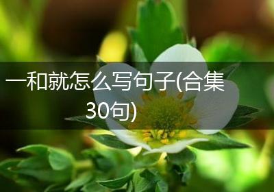 一和就怎么写句子(合集30句)
