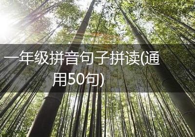 一年级拼音句子拼读(通用50句)