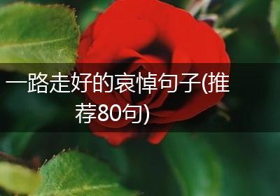 一路走好的哀悼句子(推荐80句)