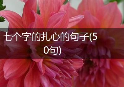 七个字的扎心的句子(50句)