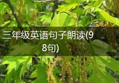 三年级英语句子朗读(98句)