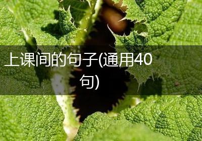 上课间的句子(通用40句)
