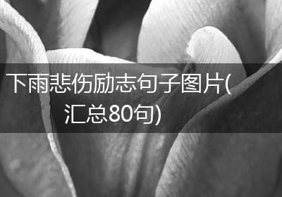 下雨悲伤励志句子图片(汇总80句)