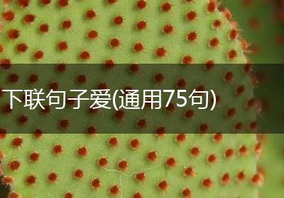 下联句子爱(通用75句)