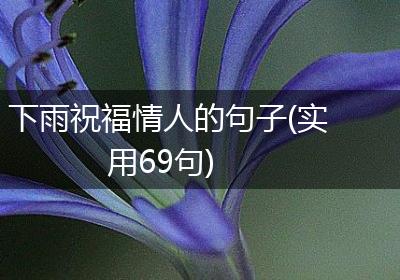 下雨祝福情人的句子(实用69句)