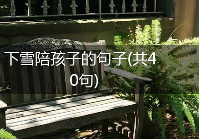 下雪陪孩子的句子(共40句)