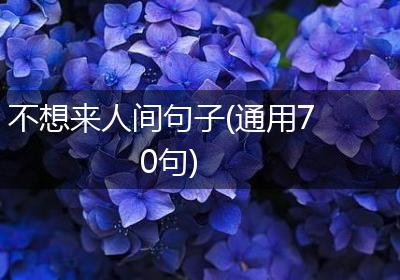 不想来人间句子(通用70句)