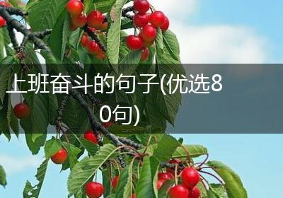 上班奋斗的句子(优选80句)