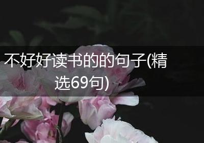 不好好读书的的句子(精选69句)