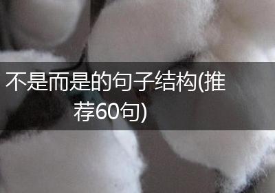 不是而是的句子结构(推荐60句)