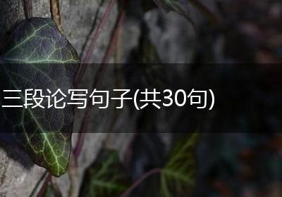 三段论写句子(共30句)