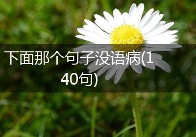下面那个句子没语病(140句)