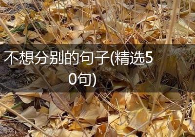 不想分别的句子(精选50句)