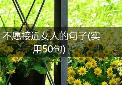 不愿接近女人的句子(实用50句)