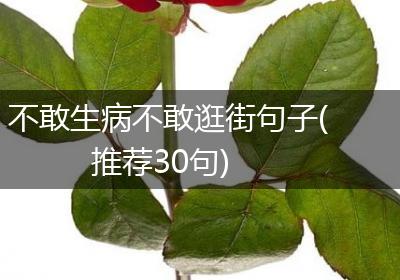不敢生病不敢逛街句子(推荐30句)
