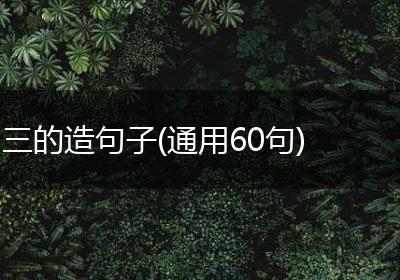 三的造句子(通用60句)