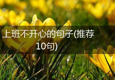 上班不开心的句子(推荐10句)