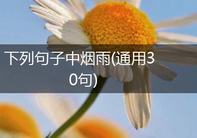 下列句子中烟雨(通用30句)