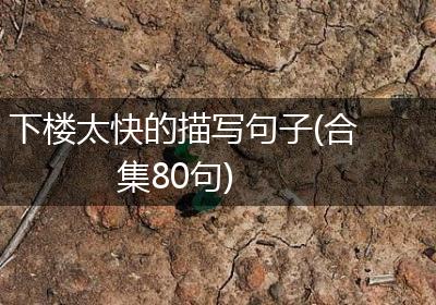 下楼太快的描写句子(合集80句)
