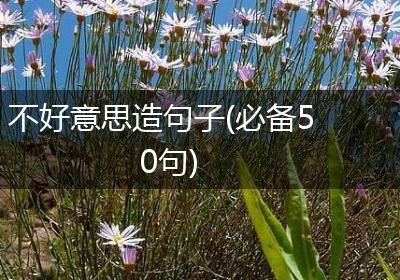 不好意思造句子(必备50句)