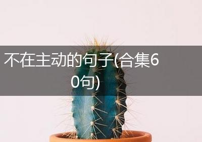 不在主动的句子(合集60句)