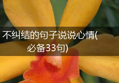 不纠结的句子说说心情(必备33句)