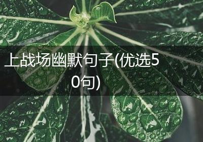 上战场幽默句子(优选50句)