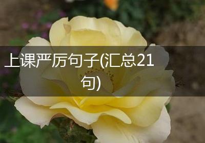 上课严厉句子(汇总21句)