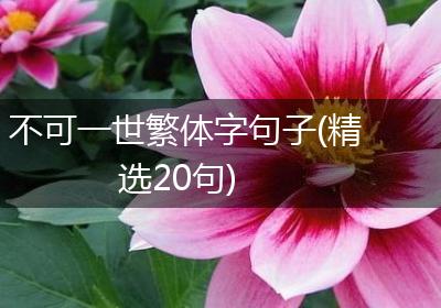 不可一世繁体字句子(精选20句)
