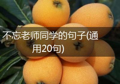 不忘老师同学的句子(通用20句)