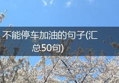 不能停车加油的句子(汇总50句)