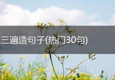 三遍造句子(热门30句)