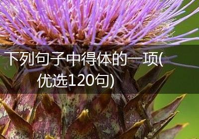 下列句子中得体的一项(优选120句)