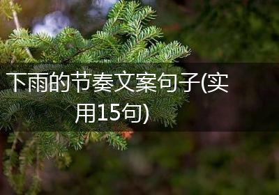 下雨的节奏文案句子(实用15句)