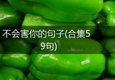 不会害你的句子(合集59句)