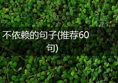 不依赖的句子(推荐60句)