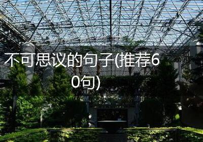 不可思议的句子(推荐60句)