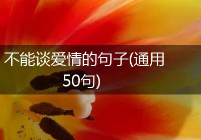 不能谈爱情的句子(通用50句)