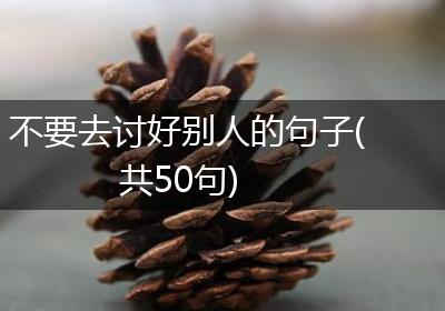 不要去讨好别人的句子(共50句)