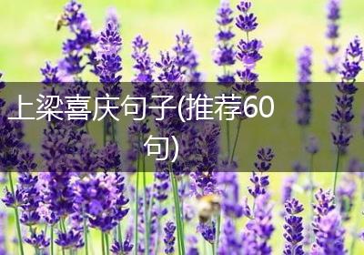 上梁喜庆句子(推荐60句)