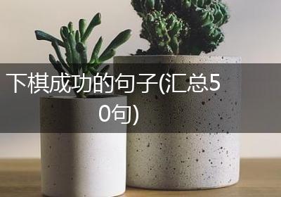 下棋成功的句子(汇总50句)