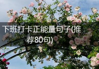 下班打卡正能量句子(推荐80句)