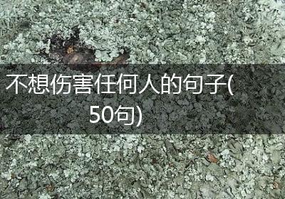 不想伤害任何人的句子(50句)