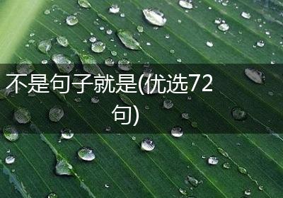 不是句子就是(优选72句)